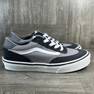 Vans Filmore Sneakers Youth 4 Grey Black Canvas Suede Low Top Skate NEW